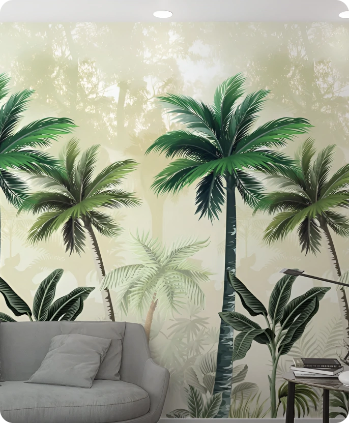 Coconut tree wallpaper mural by marburg collection